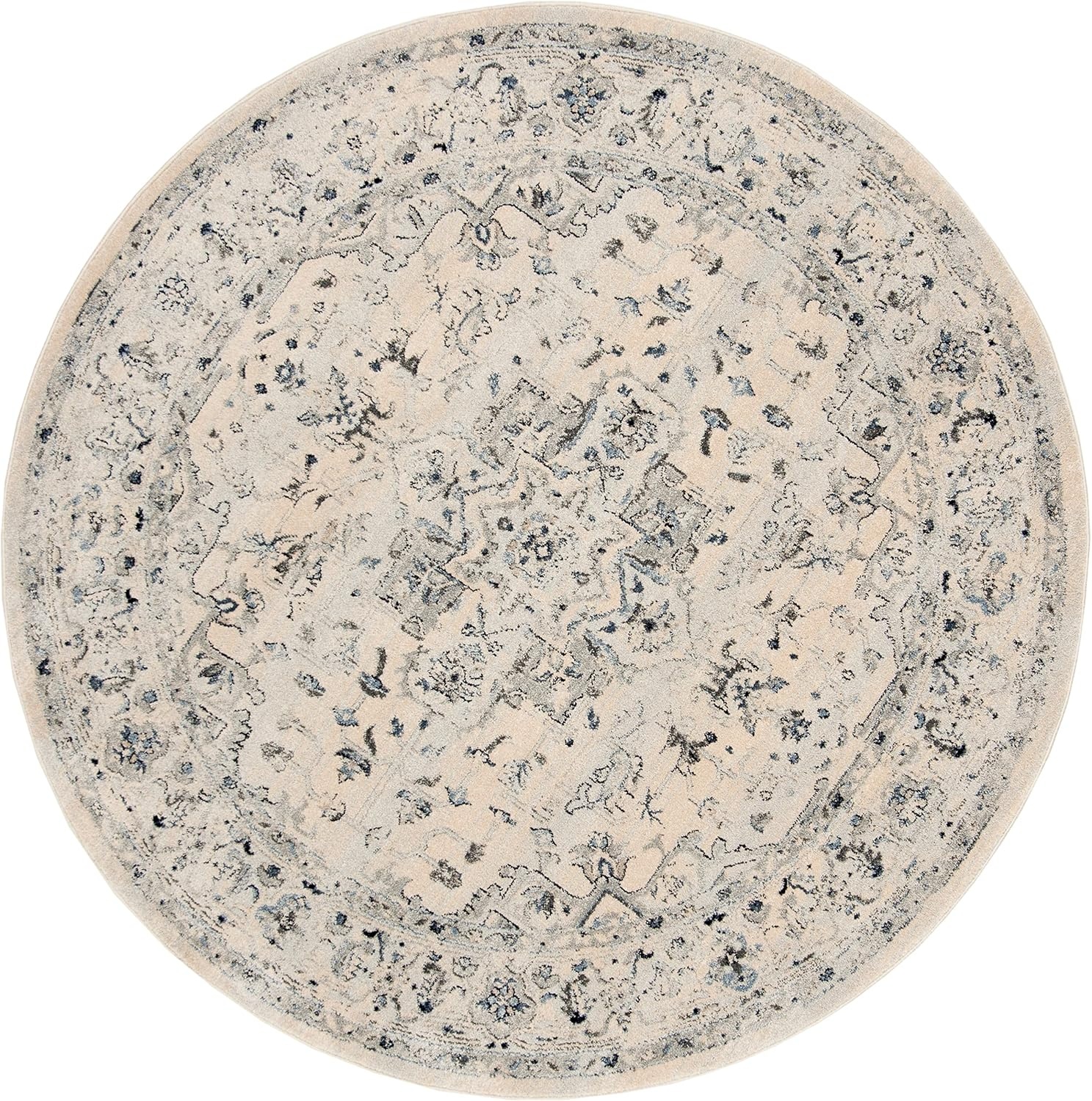 image:imageSAFAVIEH Area Rug 8x10 Charleston Collection Large Navy amp Creme Oriental Distressed Design NonShedding amp Easy Cleaning Ideal for Living Room Bedroom Office Dining Space CHL411NIvoryLight Blue