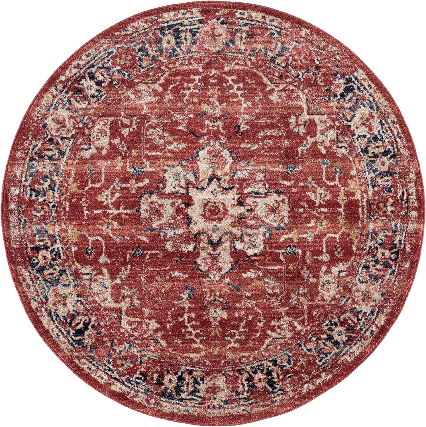 image:imageSAFAVIEH Area Rug 8x10 Charleston Collection Large Navy amp Creme Oriental Distressed Design NonShedding amp Easy Cleaning Ideal for Living Room Bedroom Office Dining Space CHL411NRedIvory