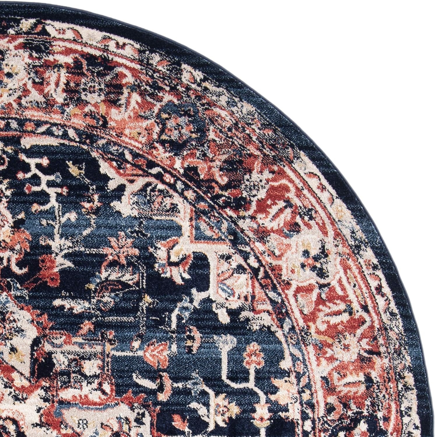 image:imageSAFAVIEH Area Rug 8x10 Charleston Collection Large Navy amp Creme Oriental Distressed Design NonShedding amp Easy Cleaning Ideal for Living Room Bedroom Office Dining Space CHL411NNavyRed