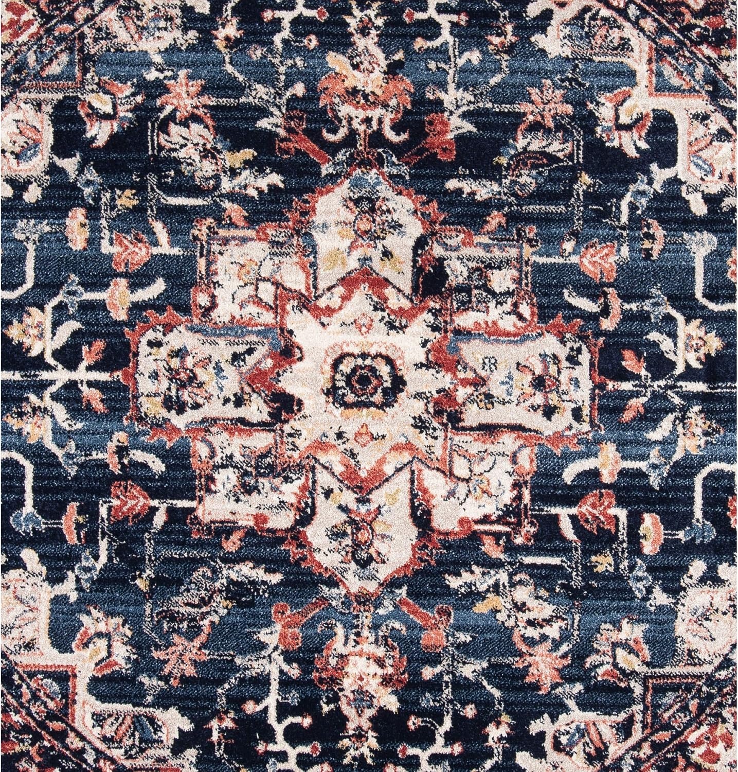image:imageSAFAVIEH Area Rug 8x10 Charleston Collection Large Navy amp Creme Oriental Distressed Design NonShedding amp Easy Cleaning Ideal for Living Room Bedroom Office Dining Space CHL411NNavyRed
