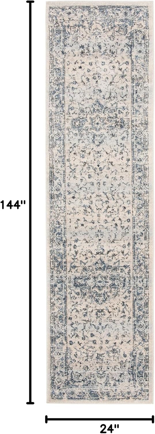 image:imageSAFAVIEH Area Rug 8x10 Charleston Collection Large Navy amp Creme Oriental Distressed Design NonShedding amp Easy Cleaning Ideal for Living Room Bedroom Office Dining Space CHL411NIvoryNavy