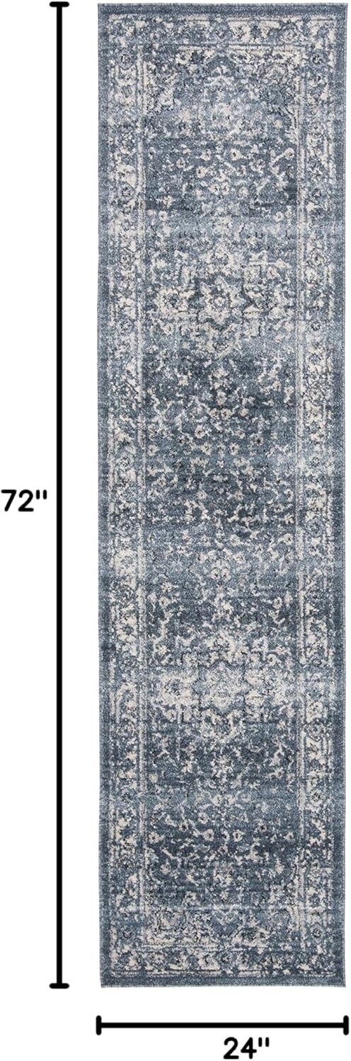 image:imageSAFAVIEH Area Rug 8x10 Charleston Collection Large Navy amp Creme Oriental Distressed Design NonShedding amp Easy Cleaning Ideal for Living Room Bedroom Office Dining Space CHL411NNavyCreme