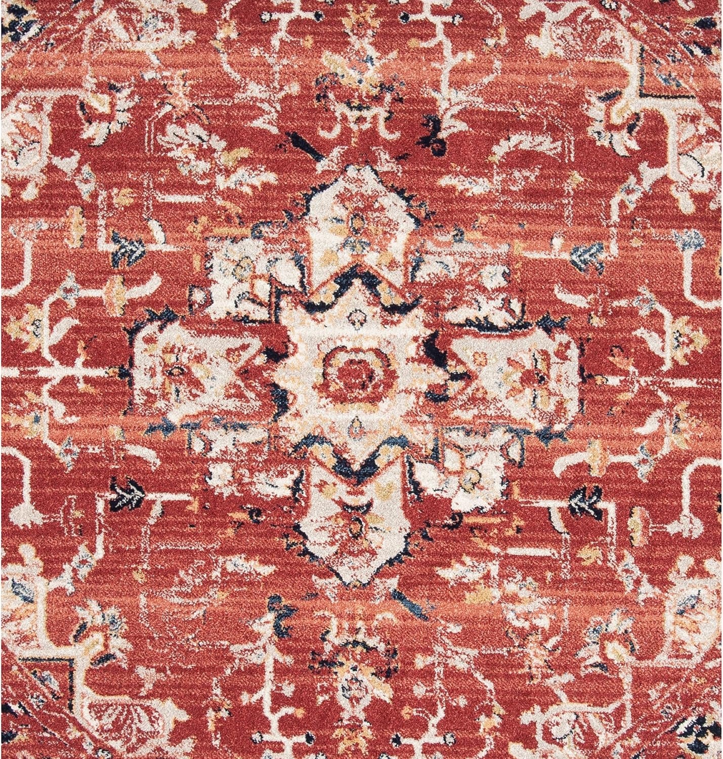 image:imageSAFAVIEH Area Rug 8x10 Charleston Collection Large Navy amp Creme Oriental Distressed Design NonShedding amp Easy Cleaning Ideal for Living Room Bedroom Office Dining Space CHL411NRedIvory