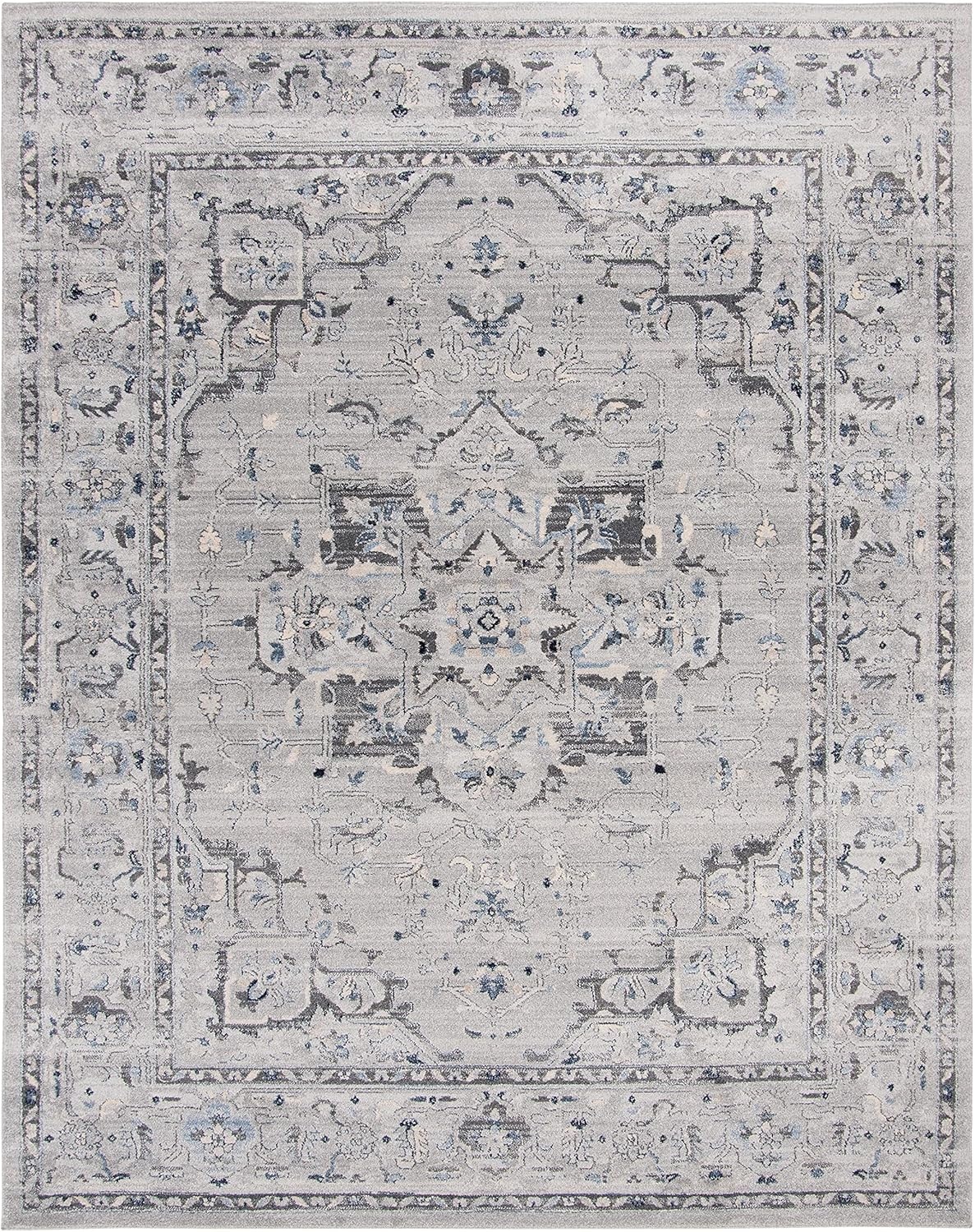 image:imageSAFAVIEH Area Rug 8x10 Charleston Collection Large Navy amp Creme Oriental Distressed Design NonShedding amp Easy Cleaning Ideal for Living Room Bedroom Office Dining Space CHL411NGreyDark Grey