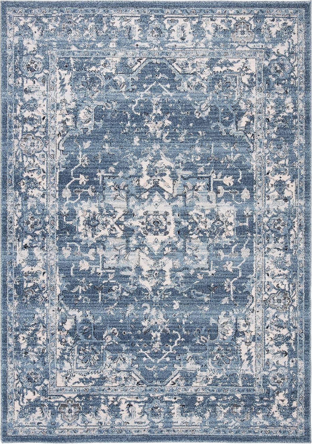 image:imageSAFAVIEH Area Rug 8x10 Charleston Collection Large Navy amp Creme Oriental Distressed Design NonShedding amp Easy Cleaning Ideal for Living Room Bedroom Office Dining Space CHL411NNavyCreme