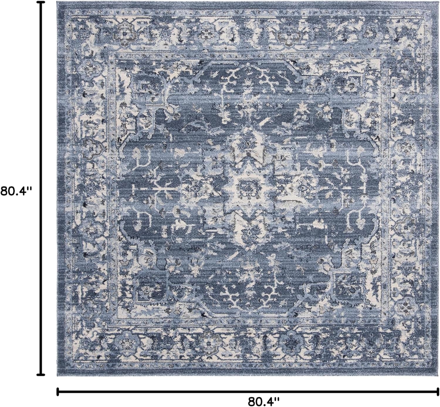image:imageSAFAVIEH Area Rug 8x10 Charleston Collection Large Navy amp Creme Oriental Distressed Design NonShedding amp Easy Cleaning Ideal for Living Room Bedroom Office Dining Space CHL411NNavyCreme