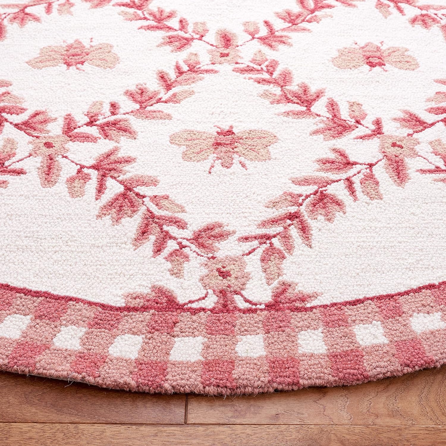 image:imageSAFAVIEH Area Rug 8x10 Chelsea Collection Large Ivory amp Green HandHooked Wool French Country Design Ideal for Living Room Bedroom Office Dining Space HK55AIvoryRose