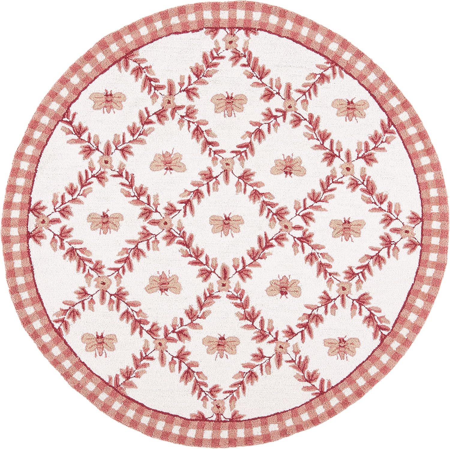 image:imageSAFAVIEH Area Rug 8x10 Chelsea Collection Large Ivory amp Green HandHooked Wool French Country Design Ideal for Living Room Bedroom Office Dining Space HK55AIvoryRose