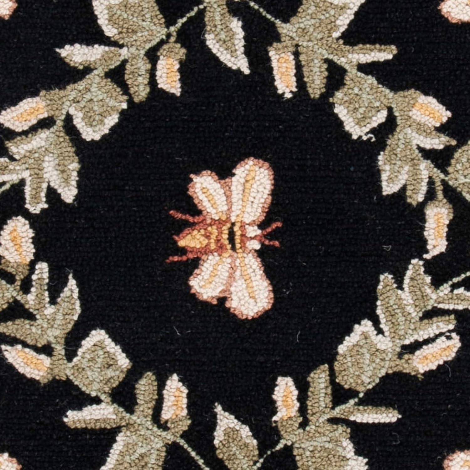 image:imageSAFAVIEH Area Rug 8x10 Chelsea Collection Large Ivory amp Green HandHooked Wool French Country Design Ideal for Living Room Bedroom Office Dining Space HK55ABlack