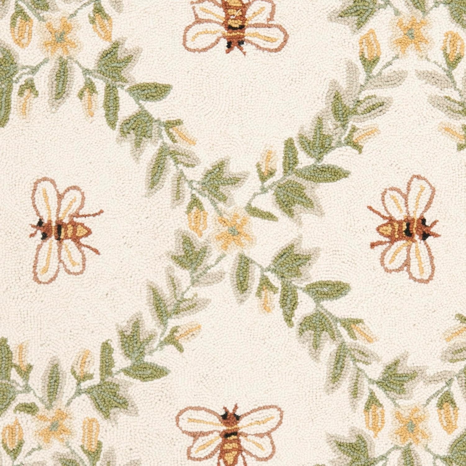 image:imageSAFAVIEH Area Rug 8x10 Chelsea Collection Large Ivory amp Green HandHooked Wool French Country Design Ideal for Living Room Bedroom Office Dining Space HK55AIvoryGreen