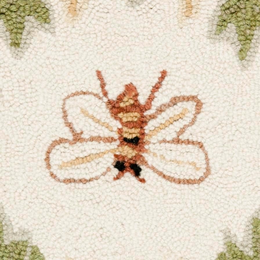 image:imageSAFAVIEH Area Rug 8x10 Chelsea Collection Large Ivory amp Green HandHooked Wool French Country Design Ideal for Living Room Bedroom Office Dining Space HK55AIvoryGreen