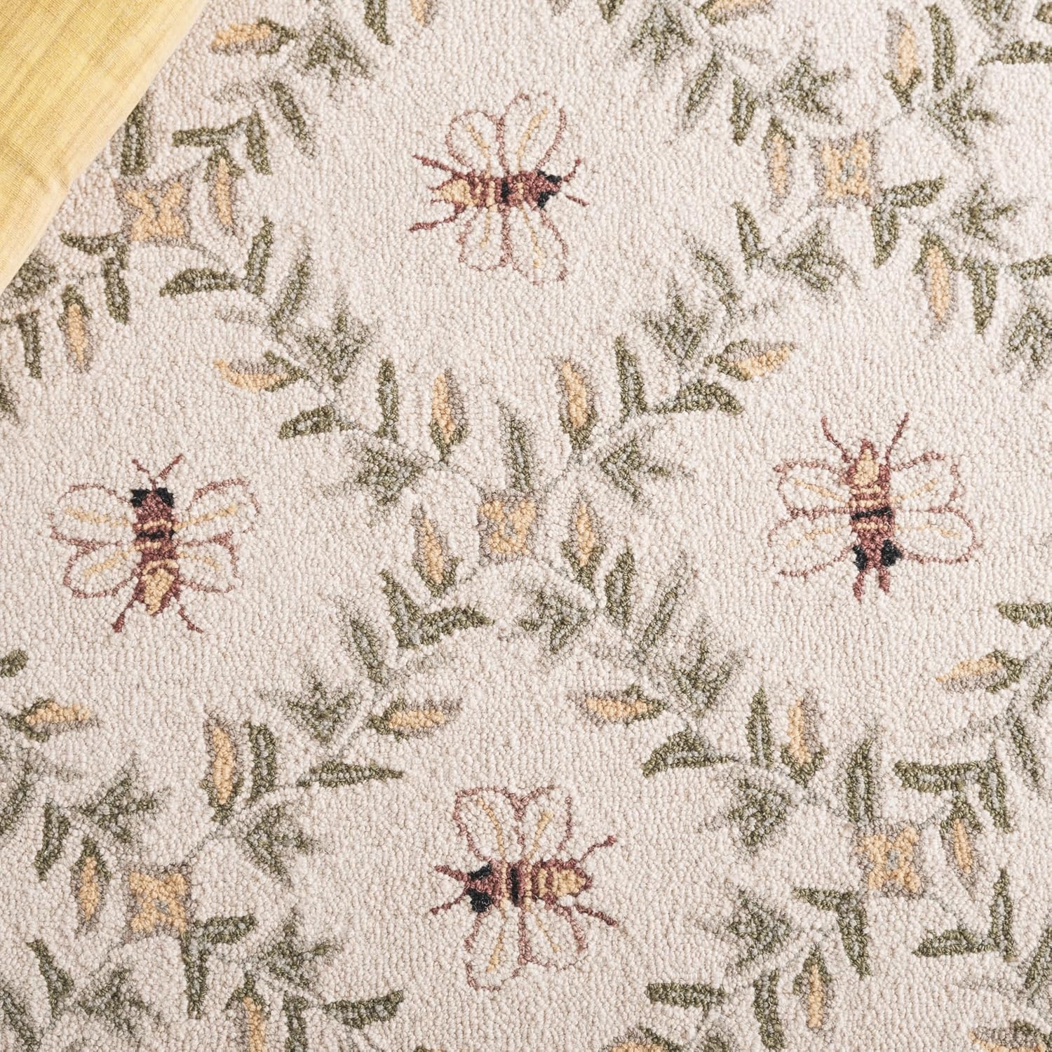image:imageSAFAVIEH Area Rug 8x10 Chelsea Collection Large Ivory amp Green HandHooked Wool French Country Design Ideal for Living Room Bedroom Office Dining Space HK55AIvoryGreen