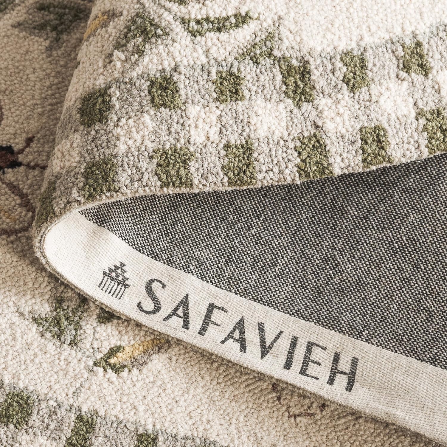 image:imageSAFAVIEH Area Rug 8x10 Chelsea Collection Large Ivory amp Green HandHooked Wool French Country Design Ideal for Living Room Bedroom Office Dining Space HK55AIvoryGreen