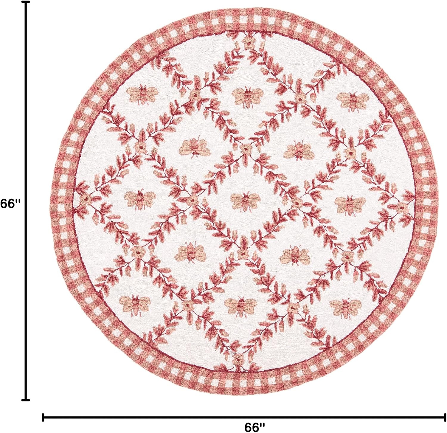 image:imageSAFAVIEH Area Rug 8x10 Chelsea Collection Large Ivory amp Green HandHooked Wool French Country Design Ideal for Living Room Bedroom Office Dining Space HK55AIvoryRose