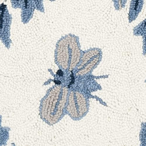 image:imageSAFAVIEH Area Rug 8x10 Chelsea Collection Large Ivory amp Green HandHooked Wool French Country Design Ideal for Living Room Bedroom Office Dining Space HK55AIvoryBlue