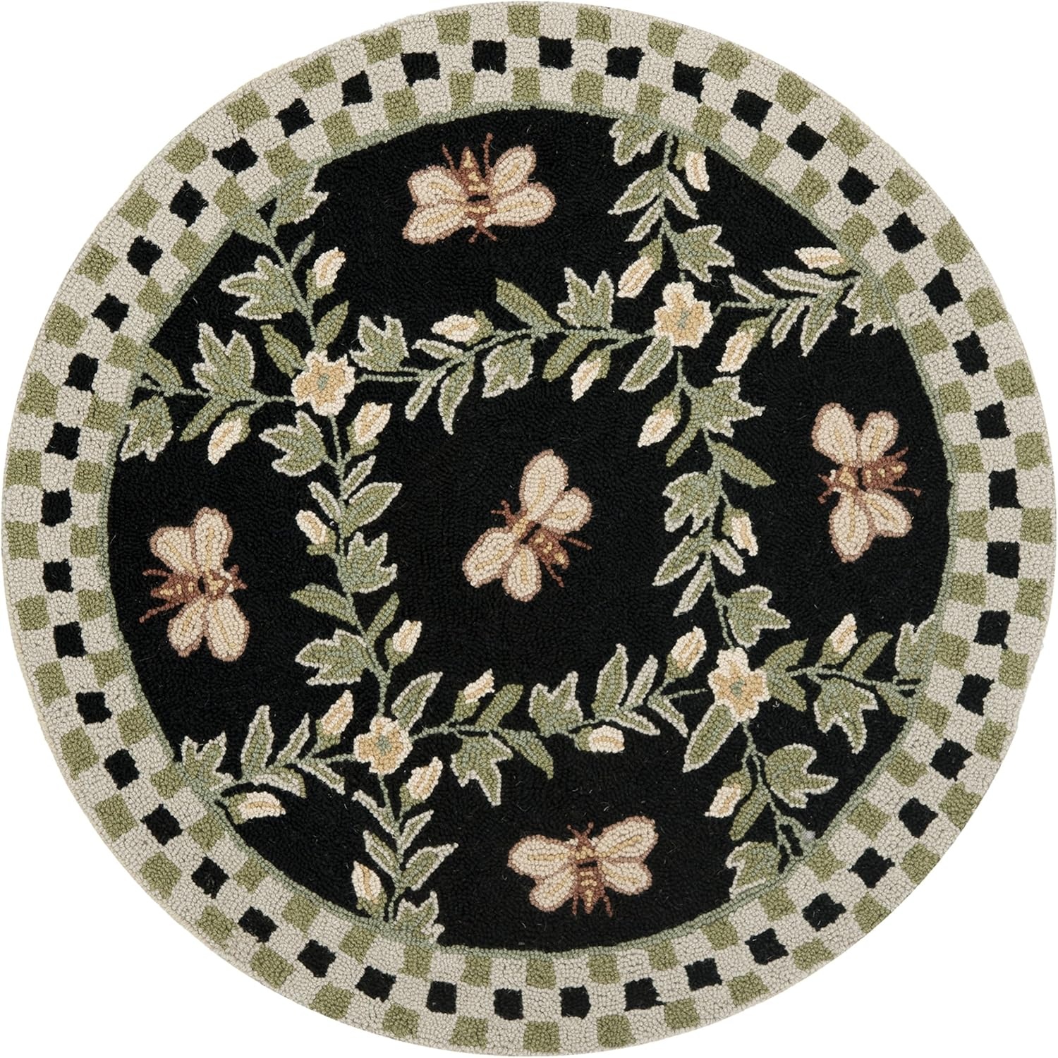 image:imageSAFAVIEH Area Rug 8x10 Chelsea Collection Large Ivory amp Green HandHooked Wool French Country Design Ideal for Living Room Bedroom Office Dining Space HK55ABlack