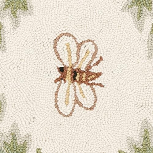 image:imageSAFAVIEH Area Rug 8x10 Chelsea Collection Large Ivory amp Green HandHooked Wool French Country Design Ideal for Living Room Bedroom Office Dining Space HK55AIvoryGreen