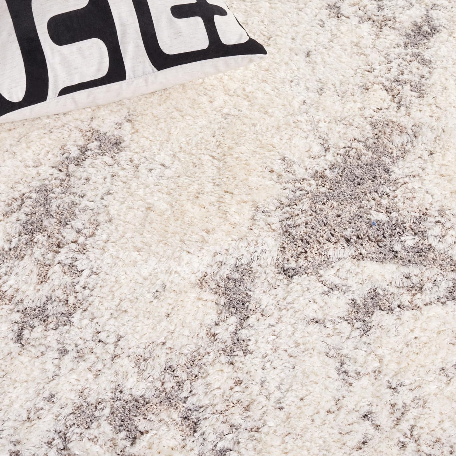 image:imageSAFAVIEH Area Rug 8x10 Cloud Shag Collection Large Grey amp Blue Modern Design NonShedding amp Easy Cleaning Ultra Plush Thick Pile Ideal for Living Room Bedroom Dining Space CLD110FIvoryGrey