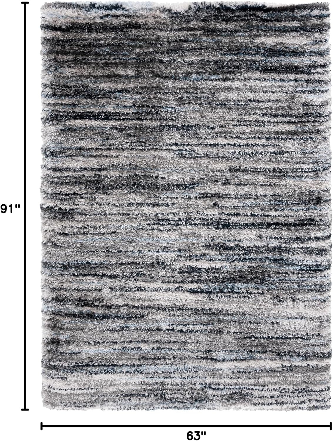 image:imageSAFAVIEH Area Rug 8x10 Cloud Shag Collection Large Grey amp Blue Modern Design NonShedding amp Easy Cleaning Ultra Plush Thick Pile Ideal for Living Room Bedroom Dining Space CLD111FGreyBlue