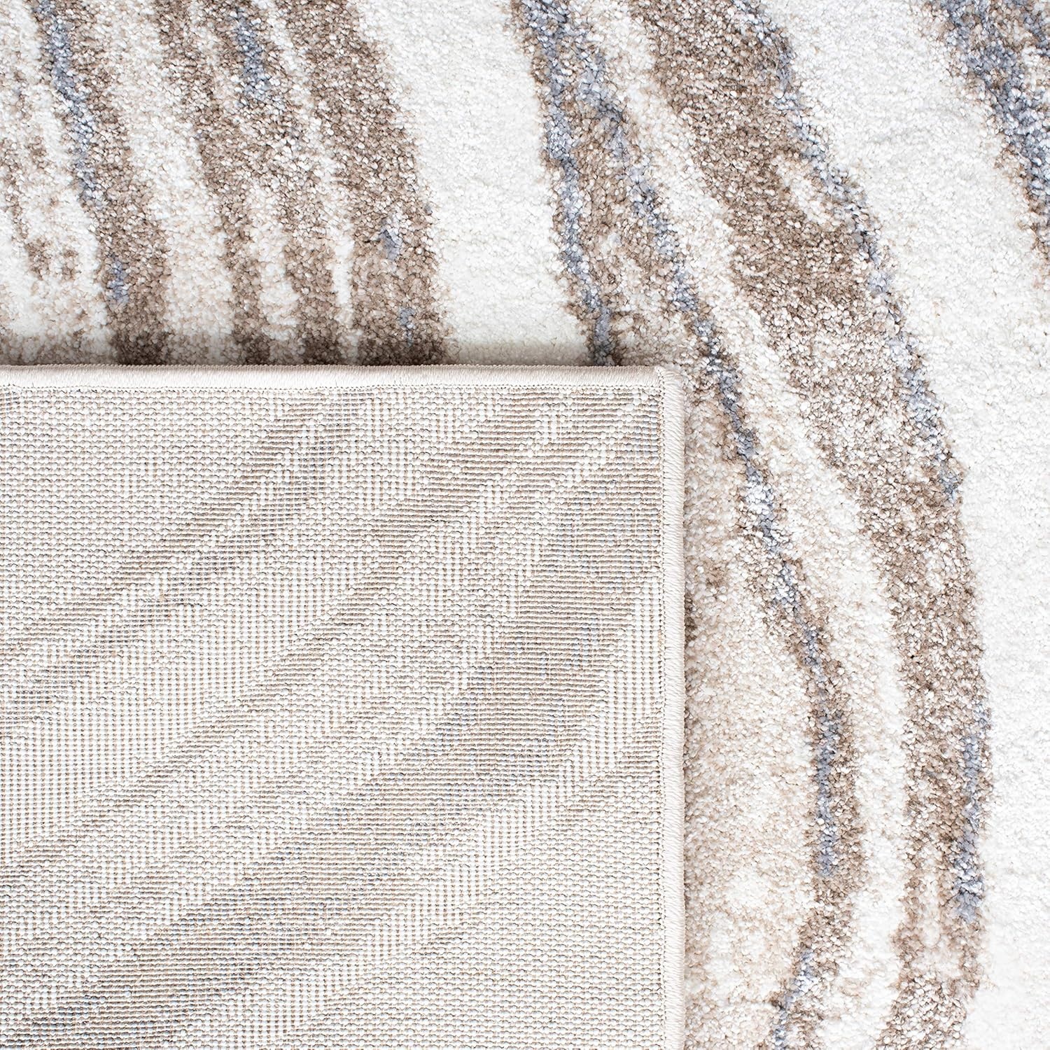 image:imageSAFAVIEH Area Rug 8x10 Cyrus Shag Collection Large Ivory amp Grey Modern Abstract Design NonShedding amp Easy Cleaning Ideal for Living Room Bedroom Office Dining Space CYR130AIvoryGrey