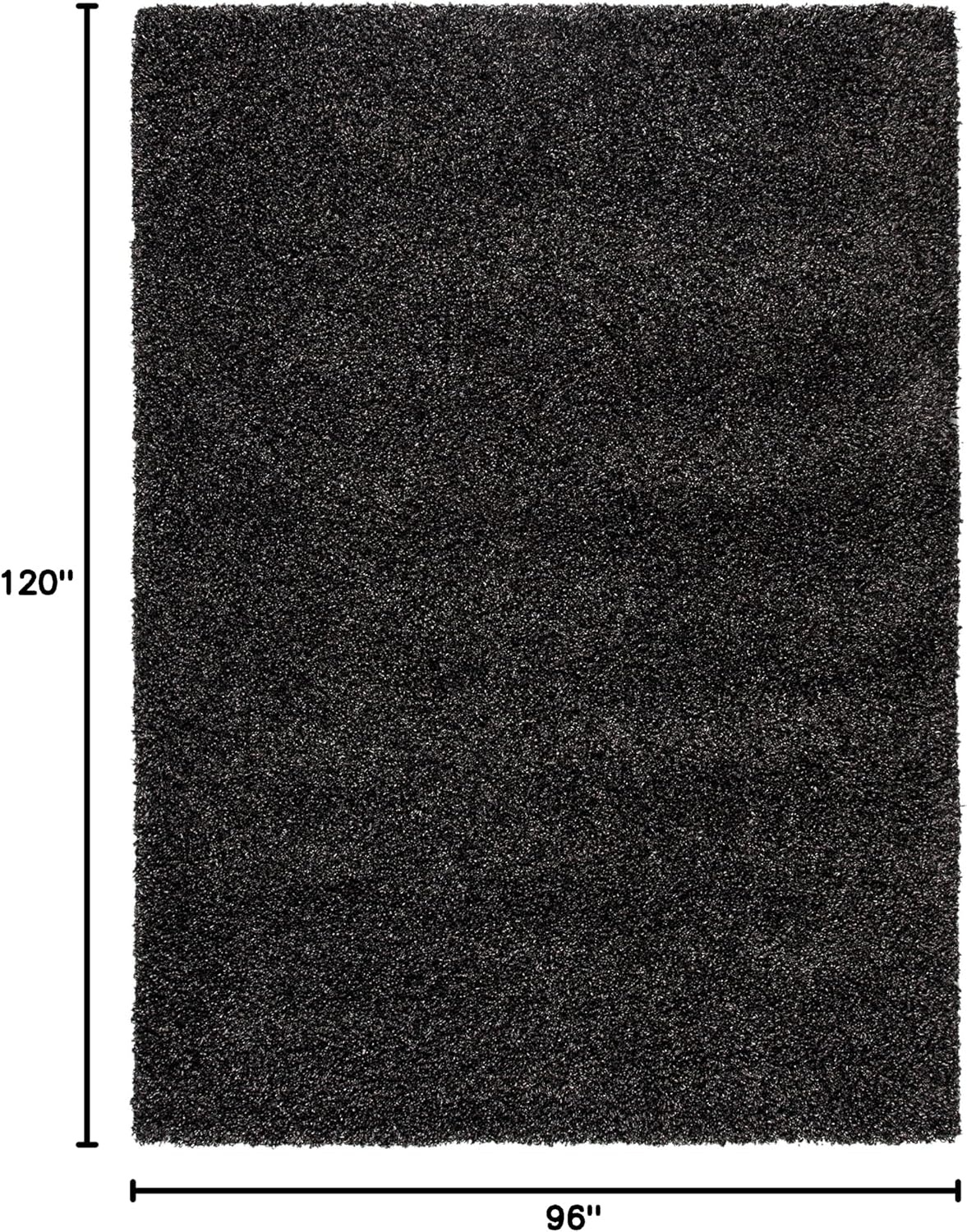 image:imageSAFAVIEH Area Rug 8x10 Evolution Shag Collection Large Grey Solid Design NonShedding amp Easy Cleaning Ultra Plush Thick Pile Ideal for Living Room Bedroom Dining Space EVO520FCharcoal