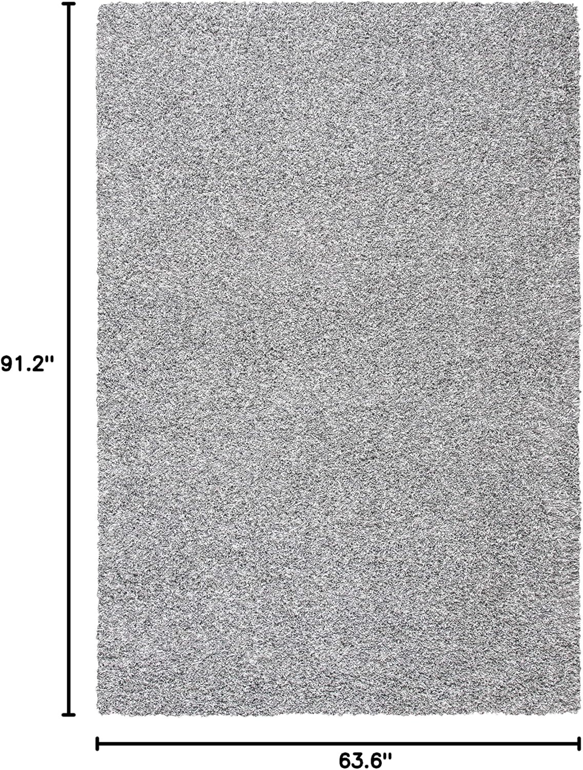 image:imageSAFAVIEH Area Rug 8x10 Evolution Shag Collection Large Grey Solid Design NonShedding amp Easy Cleaning Ultra Plush Thick Pile Ideal for Living Room Bedroom Dining Space EVO520FGrey