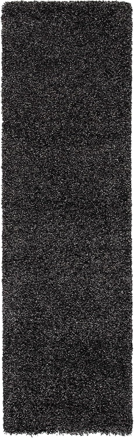 image:imageSAFAVIEH Area Rug 8x10 Evolution Shag Collection Large Grey Solid Design NonShedding amp Easy Cleaning Ultra Plush Thick Pile Ideal for Living Room Bedroom Dining Space EVO520FCharcoal
