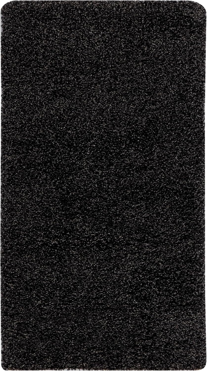 image:imageSAFAVIEH Area Rug 8x10 Evolution Shag Collection Large Grey Solid Design NonShedding amp Easy Cleaning Ultra Plush Thick Pile Ideal for Living Room Bedroom Dining Space EVO520FCharcoal