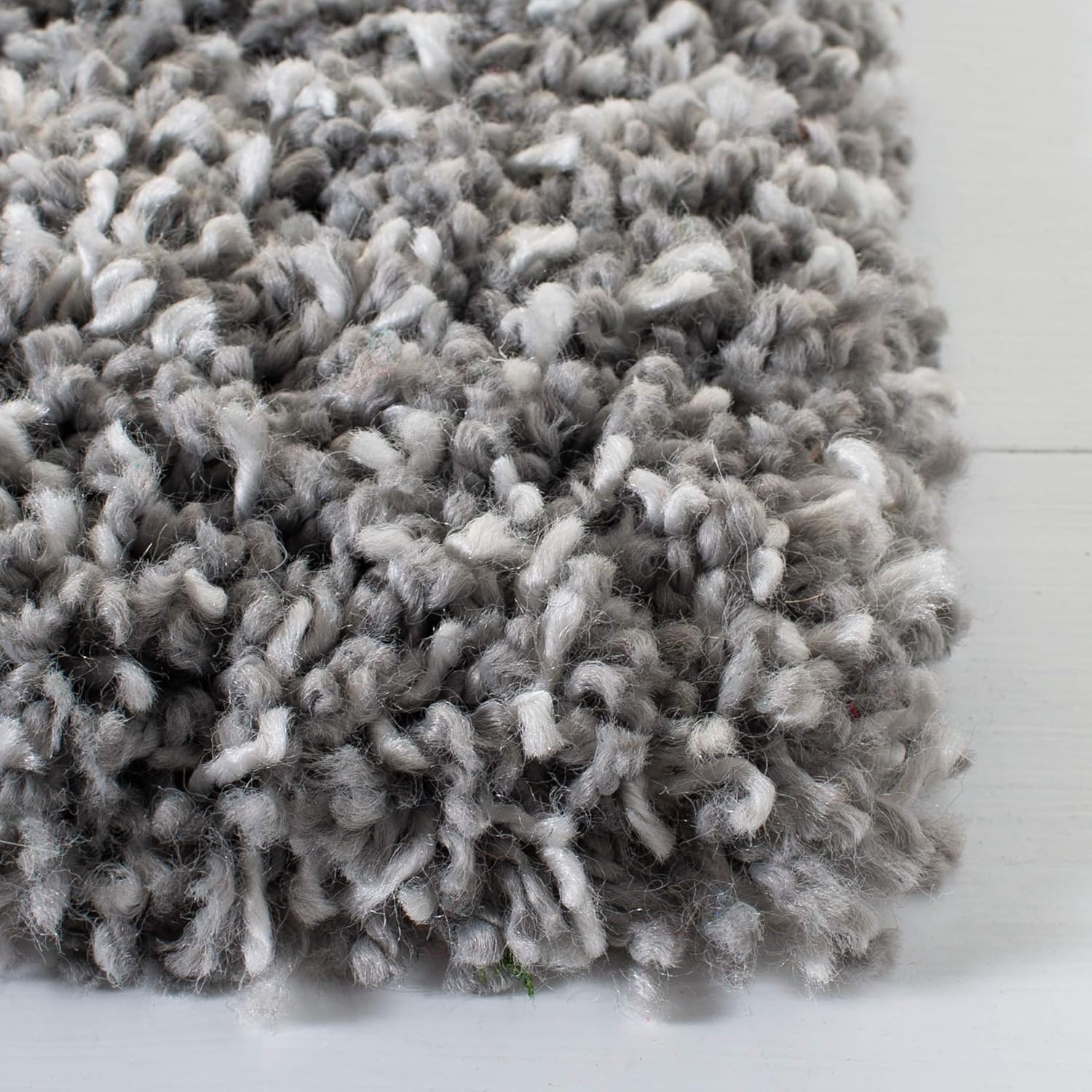 image:imageSAFAVIEH Area Rug 8x10 Evolution Shag Collection Large Grey Solid Design NonShedding amp Easy Cleaning Ultra Plush Thick Pile Ideal for Living Room Bedroom Dining Space EVO520FGrey