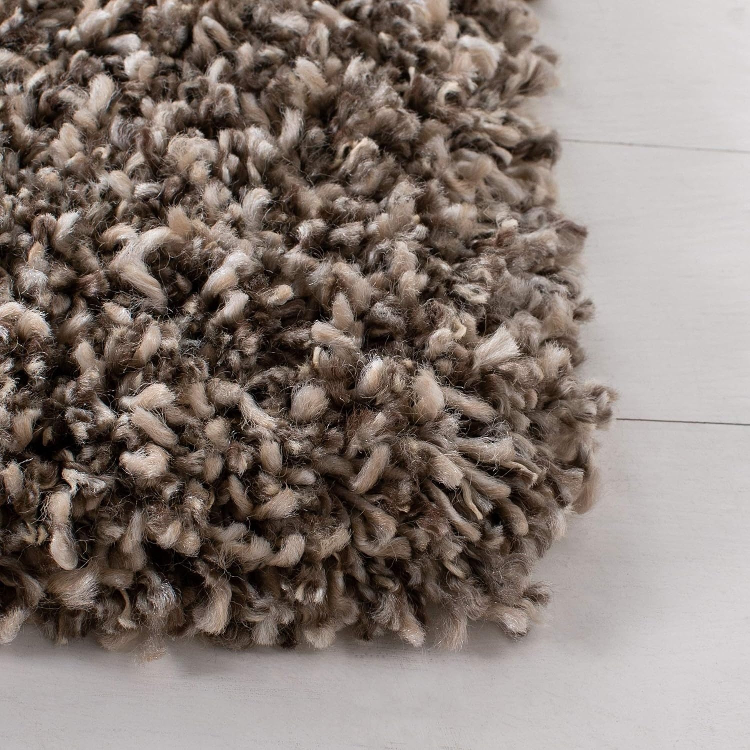 image:imageSAFAVIEH Area Rug 8x10 Evolution Shag Collection Large Grey Solid Design NonShedding amp Easy Cleaning Ultra Plush Thick Pile Ideal for Living Room Bedroom Dining Space EVO520FBrown