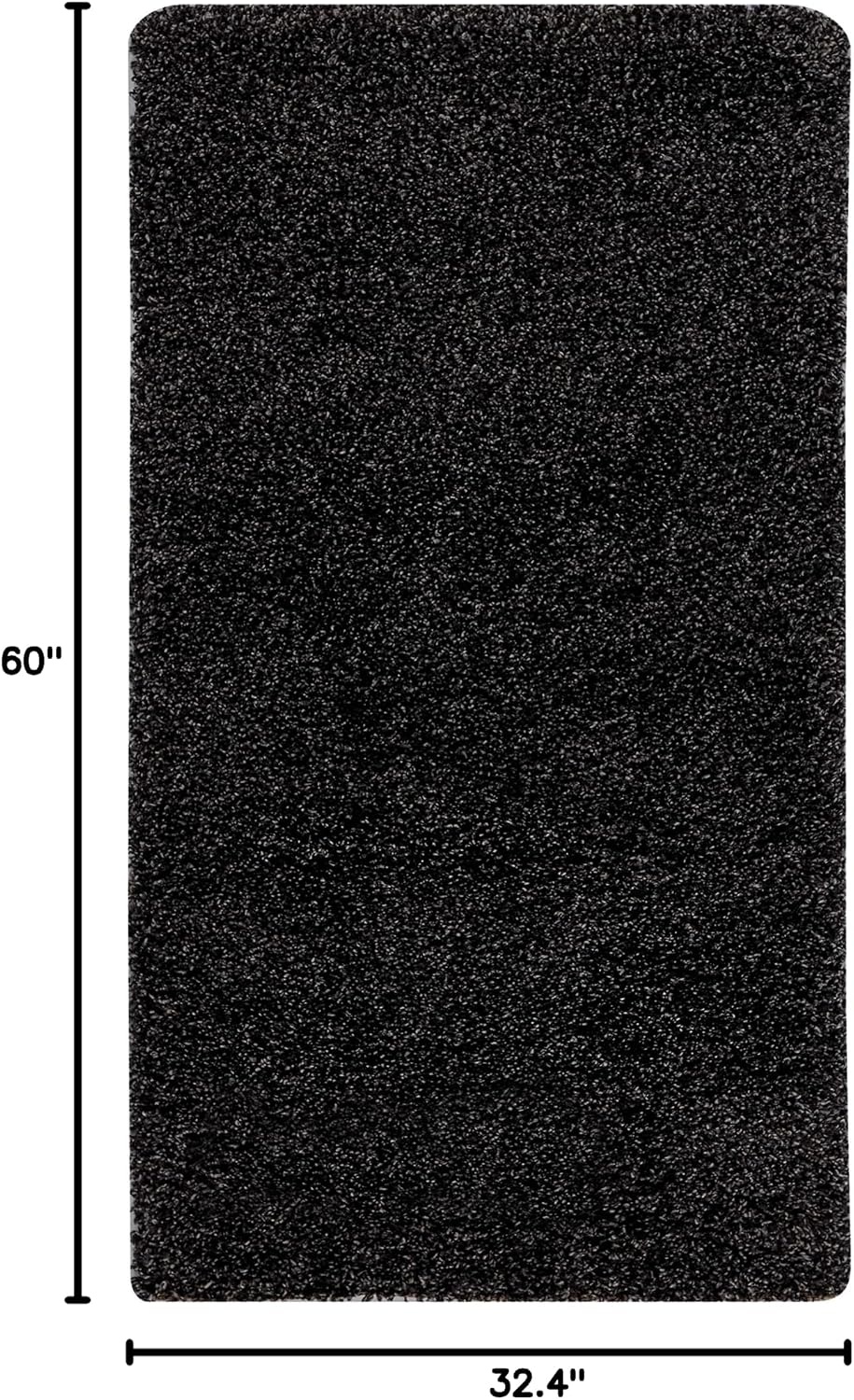 image:imageSAFAVIEH Area Rug 8x10 Evolution Shag Collection Large Grey Solid Design NonShedding amp Easy Cleaning Ultra Plush Thick Pile Ideal for Living Room Bedroom Dining Space EVO520FCharcoal