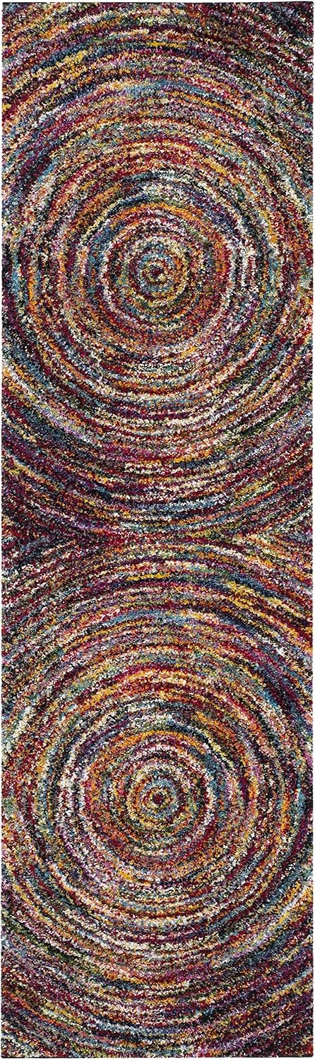 image:imageSAFAVIEH Area Rug 8x10 Fiesta Shag Collection Large Multi Modern Abstract Design NonShedding amp Easy Cleaning Ideal for Living Room Bedroom Dining Space FSG360MMulti Color