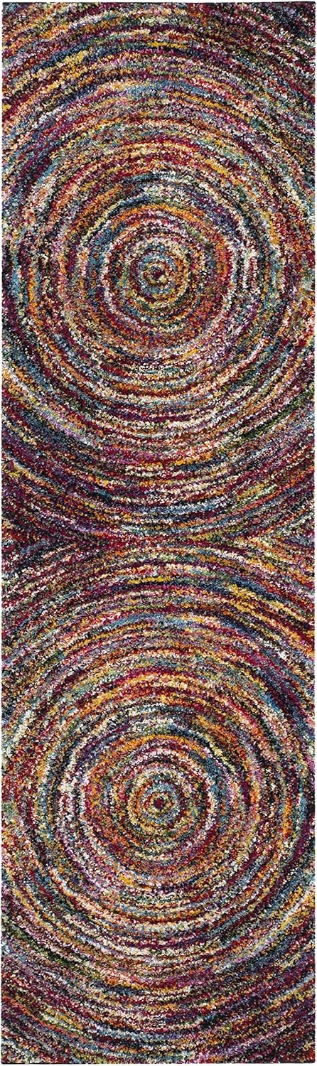 image:imageSAFAVIEH Area Rug 8x10 Fiesta Shag Collection Large Multi Modern Abstract Design NonShedding amp Easy Cleaning Ideal for Living Room Bedroom Dining Space FSG360MMulti Color
