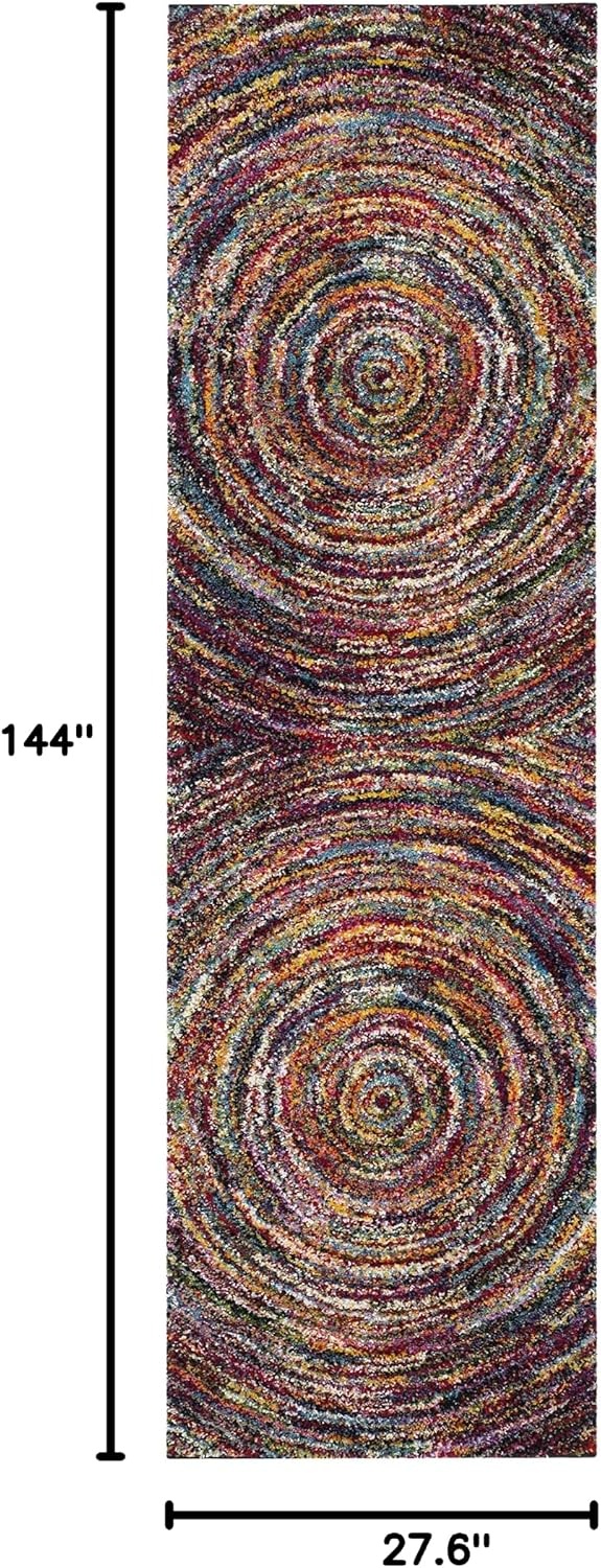 image:imageSAFAVIEH Area Rug 8x10 Fiesta Shag Collection Large Multi Modern Abstract Design NonShedding amp Easy Cleaning Ideal for Living Room Bedroom Dining Space FSG360MMulti Color