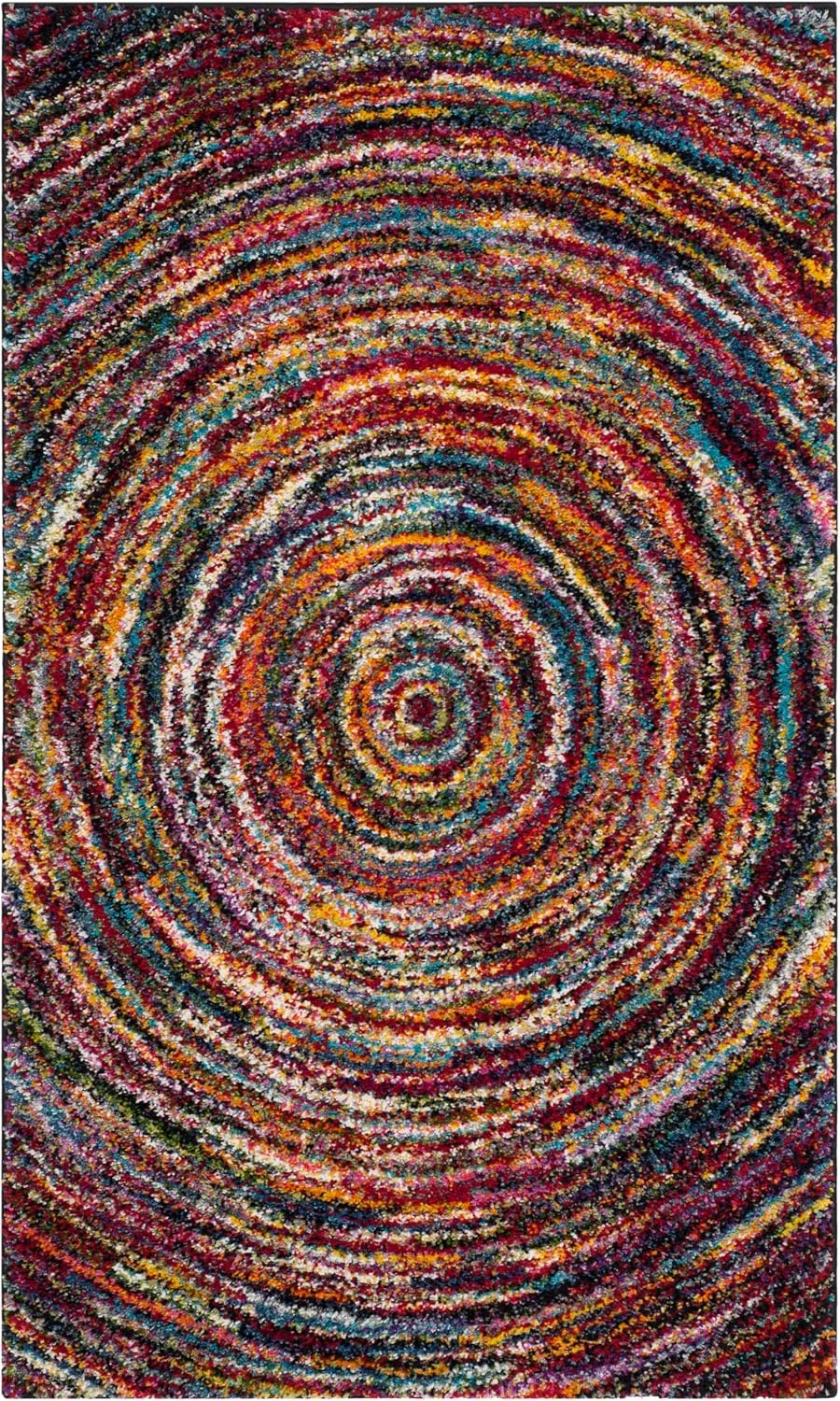 image:imageSAFAVIEH Area Rug 8x10 Fiesta Shag Collection Large Multi Modern Abstract Design NonShedding amp Easy Cleaning Ideal for Living Room Bedroom Dining Space FSG360MMulti Color