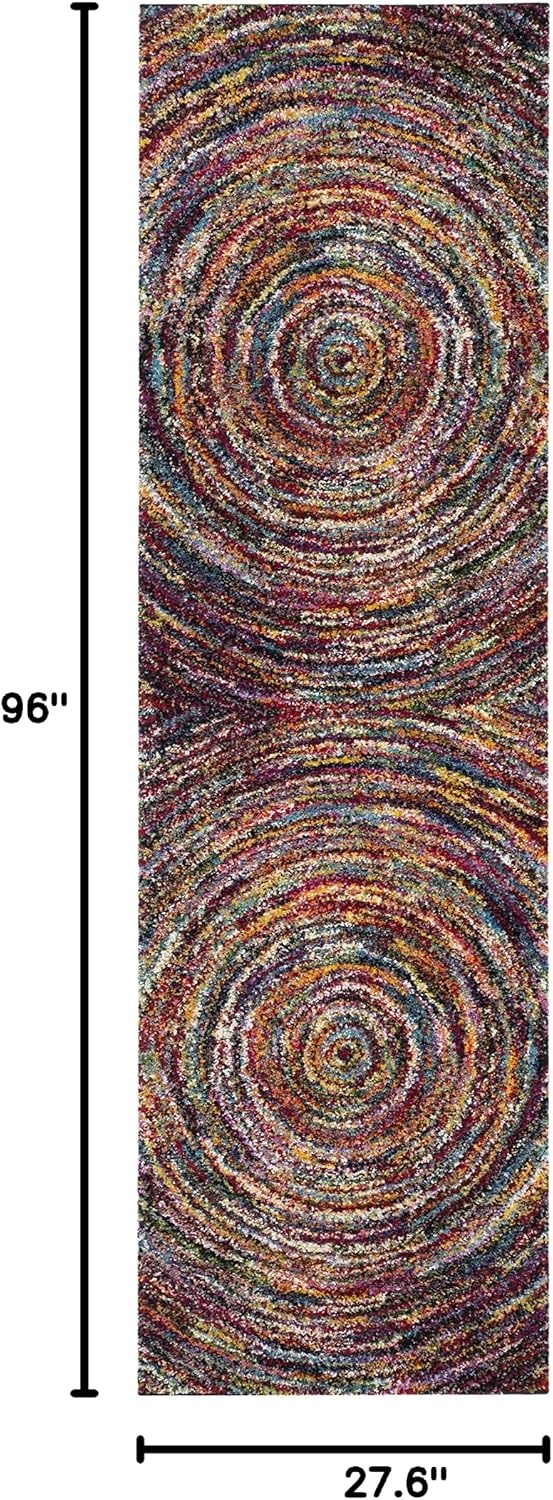image:imageSAFAVIEH Area Rug 8x10 Fiesta Shag Collection Large Multi Modern Abstract Design NonShedding amp Easy Cleaning Ideal for Living Room Bedroom Dining Space FSG360MMulti Color