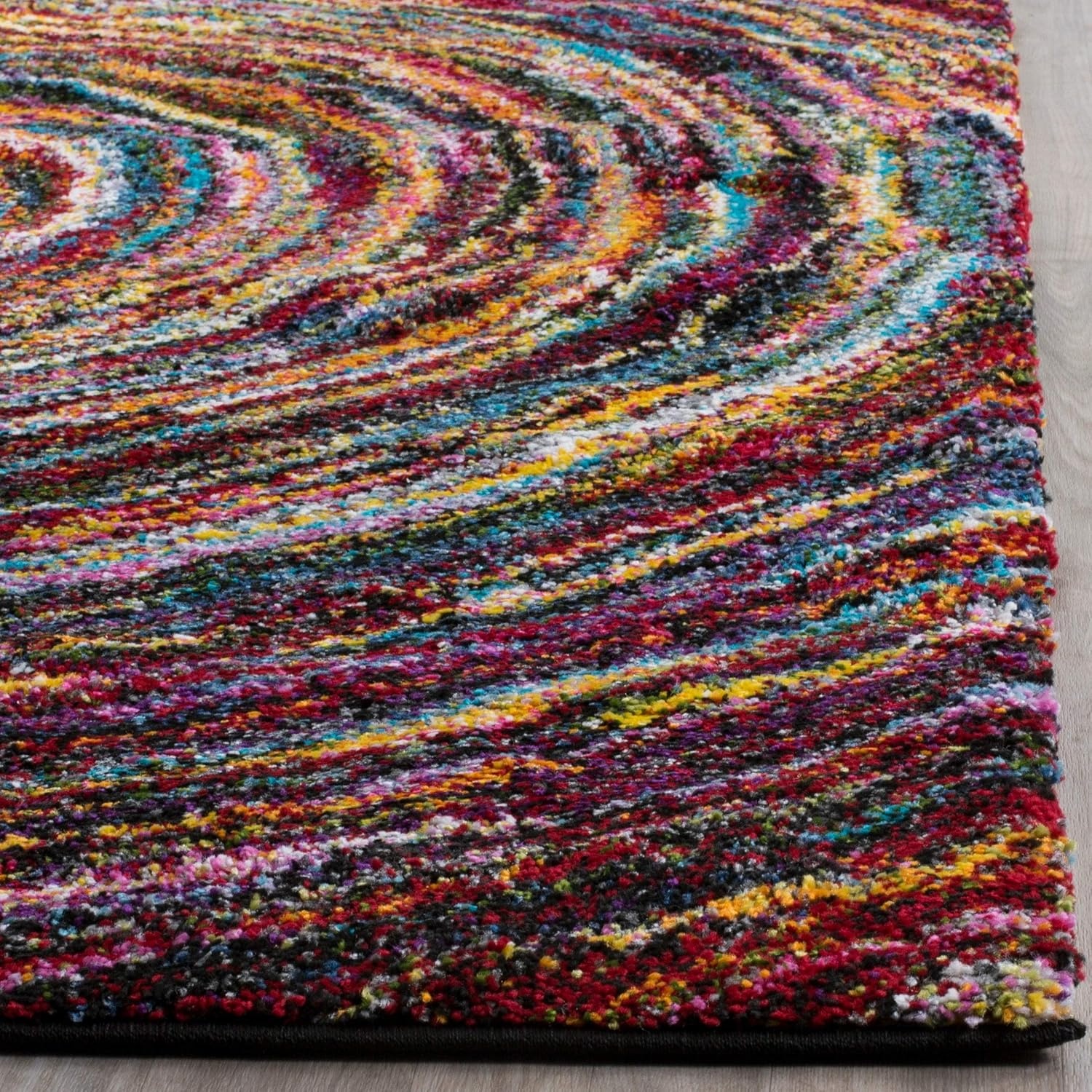 image:imageSAFAVIEH Area Rug 8x10 Fiesta Shag Collection Large Multi Modern Abstract Design NonShedding amp Easy Cleaning Ideal for Living Room Bedroom Dining Space FSG360MMulti Color