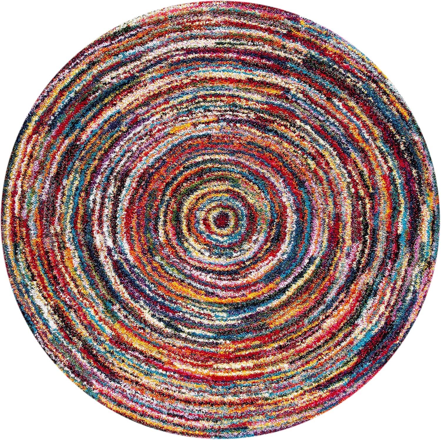 image:imageSAFAVIEH Area Rug 8x10 Fiesta Shag Collection Large Multi Modern Abstract Design NonShedding amp Easy Cleaning Ideal for Living Room Bedroom Dining Space FSG360MMulti Color
