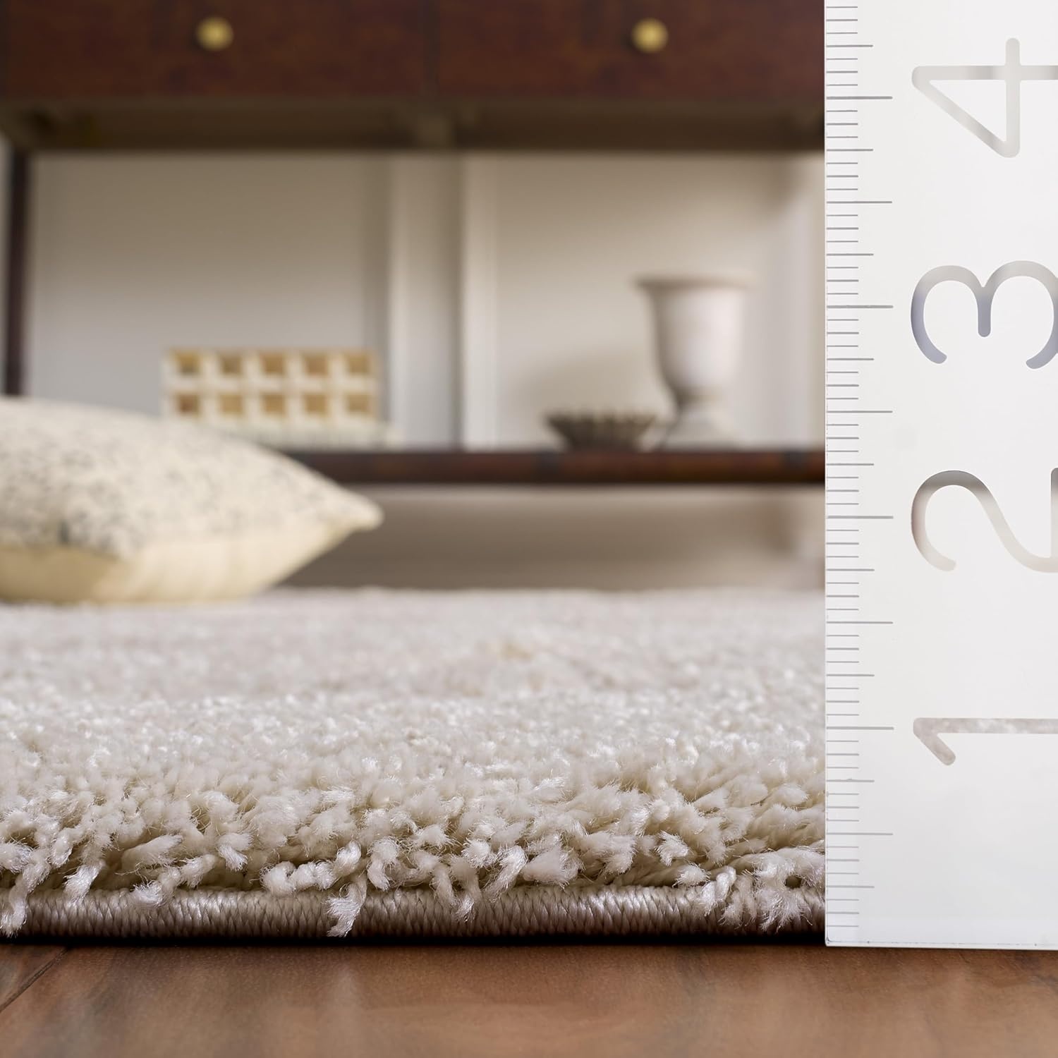 image:imageSAFAVIEH Area Rug 8x10 Florida Shag Collection Large Cream amp Blue Scroll Design NonShedding amp Easy Cleaning Plush Thick Pile Ideal for Living Room Bedroom Dining Space SG4681165Creme