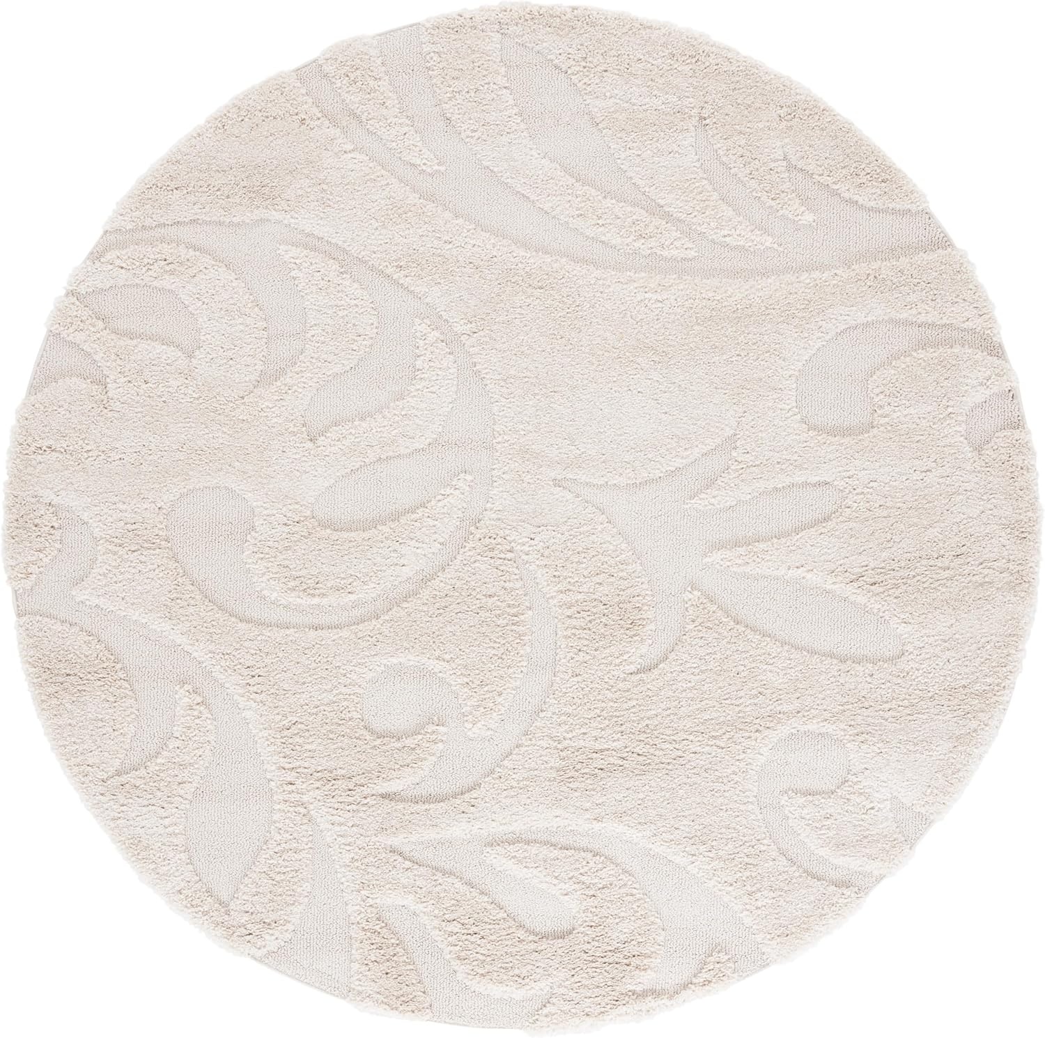 image:imageSAFAVIEH Area Rug 8x10 Florida Shag Collection Large Cream amp Blue Scroll Design NonShedding amp Easy Cleaning Plush Thick Pile Ideal for Living Room Bedroom Dining Space SG4681165Creme