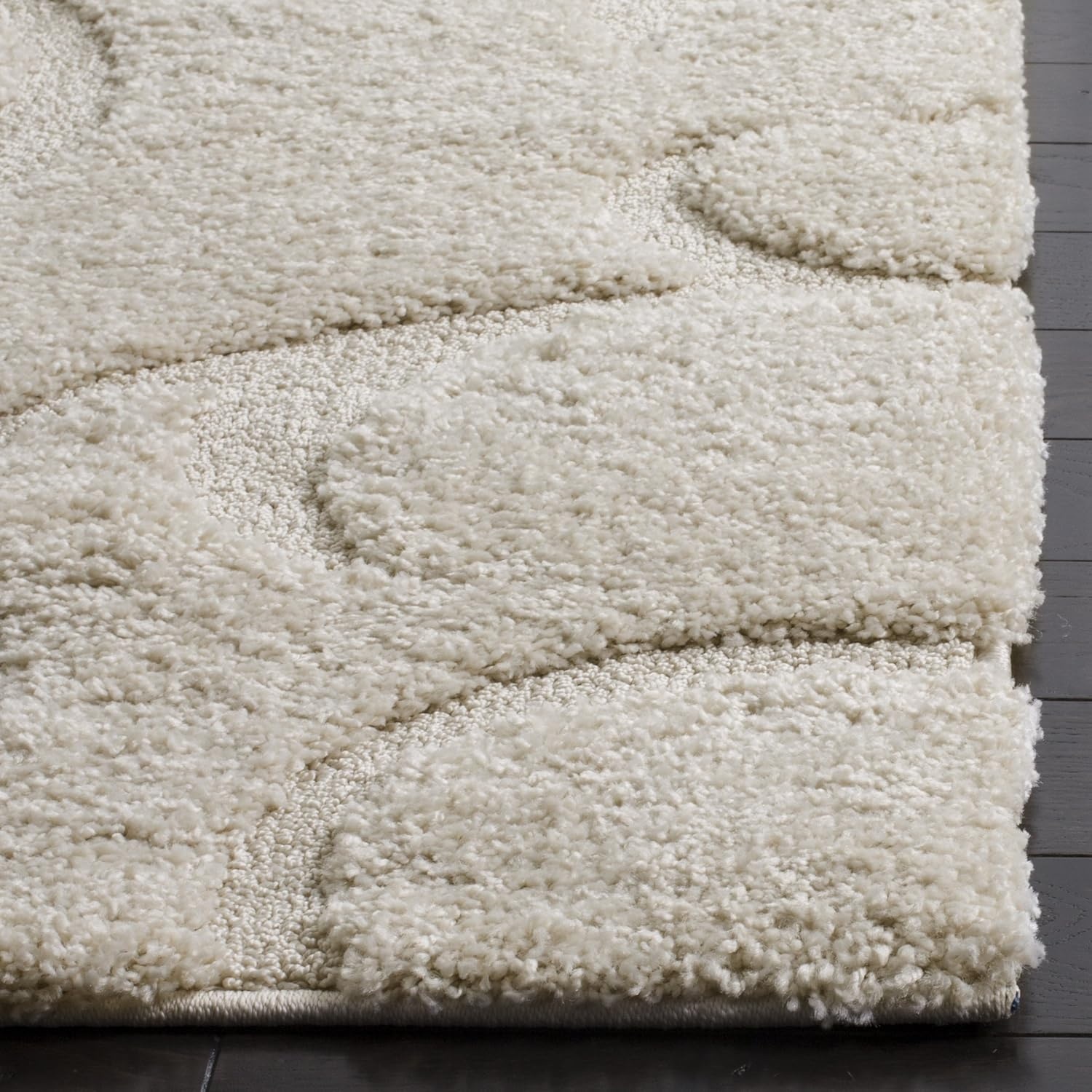 image:imageSAFAVIEH Area Rug 8x10 Florida Shag Collection Large Cream amp Blue Scroll Design NonShedding amp Easy Cleaning Plush Thick Pile Ideal for Living Room Bedroom Dining Space SG4681165Creme