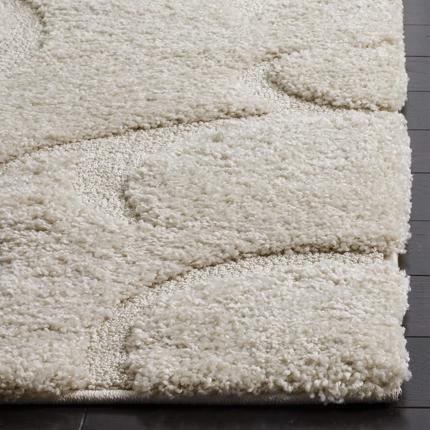 image:imageSAFAVIEH Area Rug 8x10 Florida Shag Collection Large Cream amp Blue Scroll Design NonShedding amp Easy Cleaning Plush Thick Pile Ideal for Living Room Bedroom Dining Space SG4681165Creme