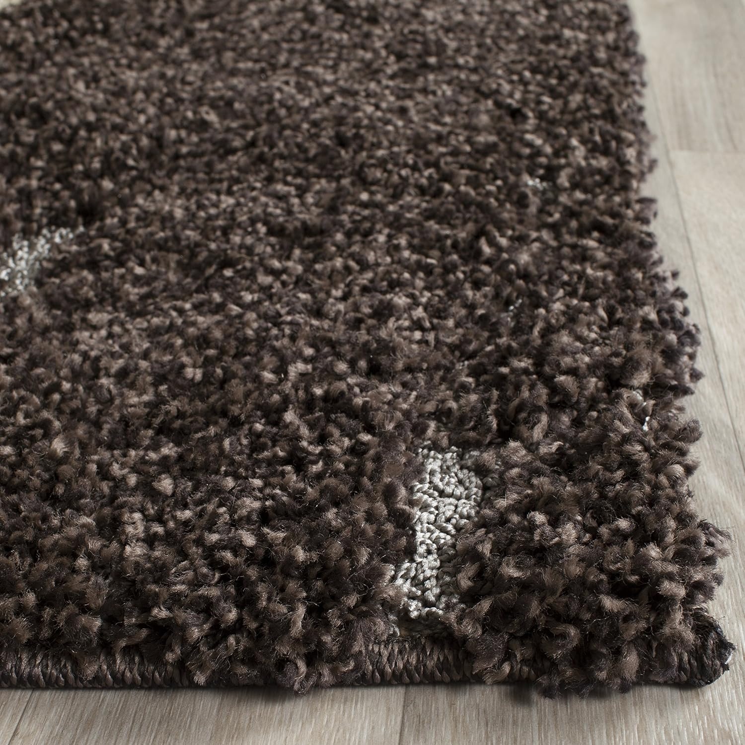 image:imageSAFAVIEH Area Rug 8x10 Florida Shag Collection Large Dark Brown amp Smoke Floral Pattern NonShedding amp Easy Cleaning Plush Thick Pile Ideal for Living Room Bedroom Dining Space SG4632879