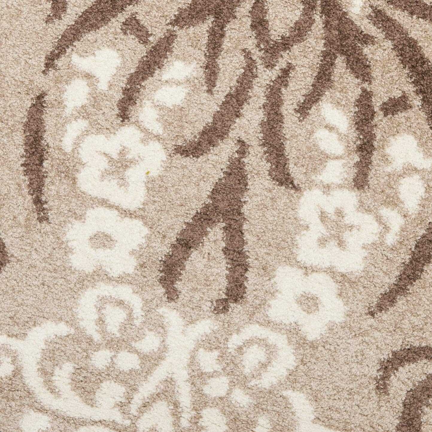 image:imageSAFAVIEH Area Rug 8x10 Florida Shag Collection Large Smoke amp Beige Floral Design NonShedding amp Easy Cleaning Plush Thick Pile Ideal for Living Room Bedroom Dining Space SG4577913BeigeCream