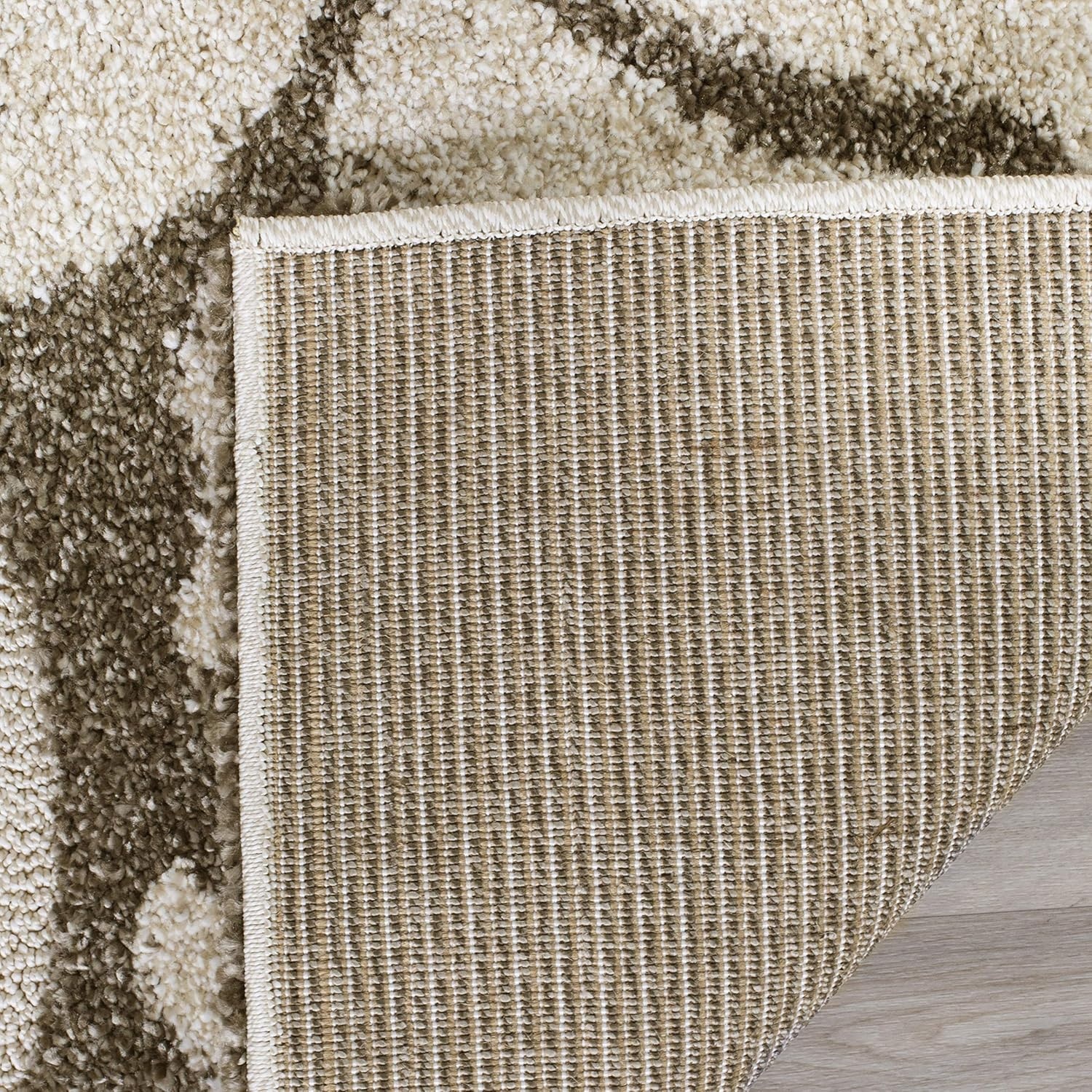 image:imageSAFAVIEH Area Rug 8x10 Florida Shag Collection Large Smoke amp Beige Floral Design NonShedding amp Easy Cleaning Plush Thick Pile Ideal for Living Room Bedroom Dining Space SG4587913