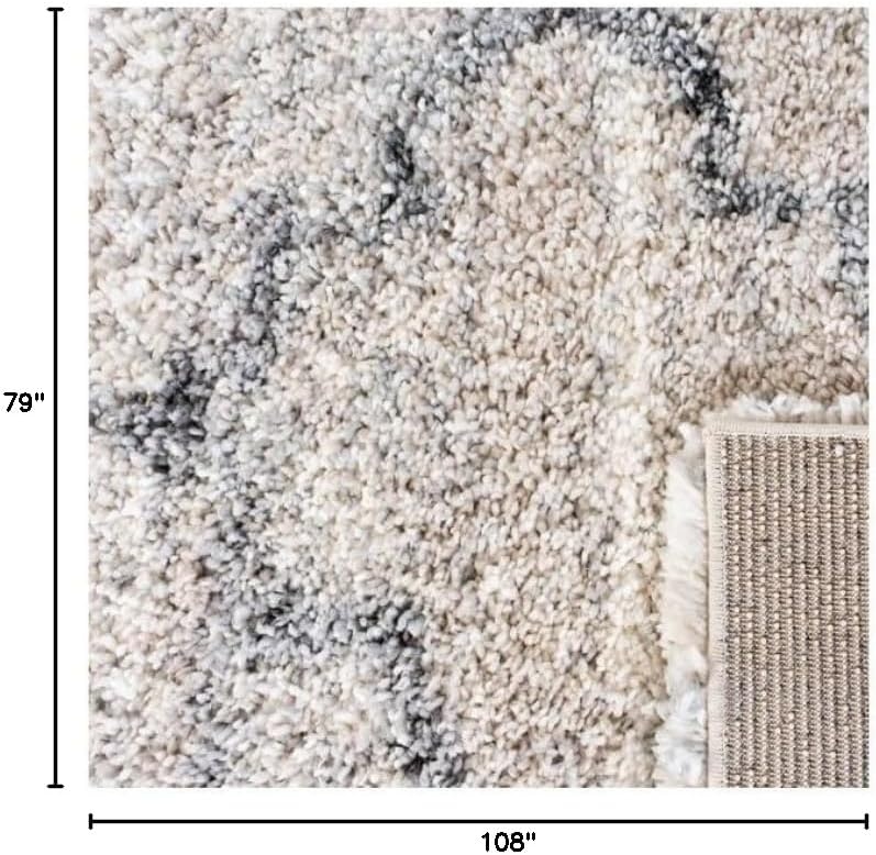 image:imageSAFAVIEH Area Rug 8x10 Fontana Shag Collection Large Grey amp Ivory Modern Design NonShedding amp Easy Cleaning Ultra Plush Thick Pile Ideal for Living Room Bedroom Dining Space FNT888FGreyIvory