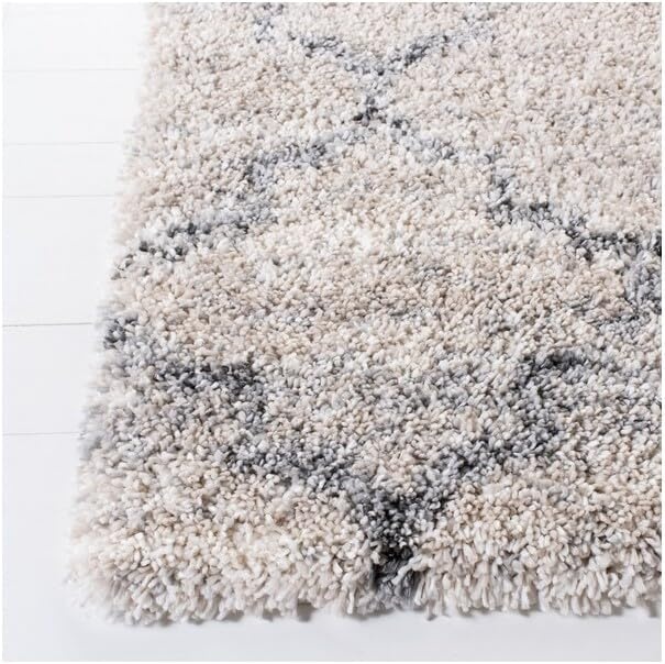 image:imageSAFAVIEH Area Rug 8x10 Fontana Shag Collection Large Grey amp Ivory Modern Design NonShedding amp Easy Cleaning Ultra Plush Thick Pile Ideal for Living Room Bedroom Dining Space FNT888FGreyIvory