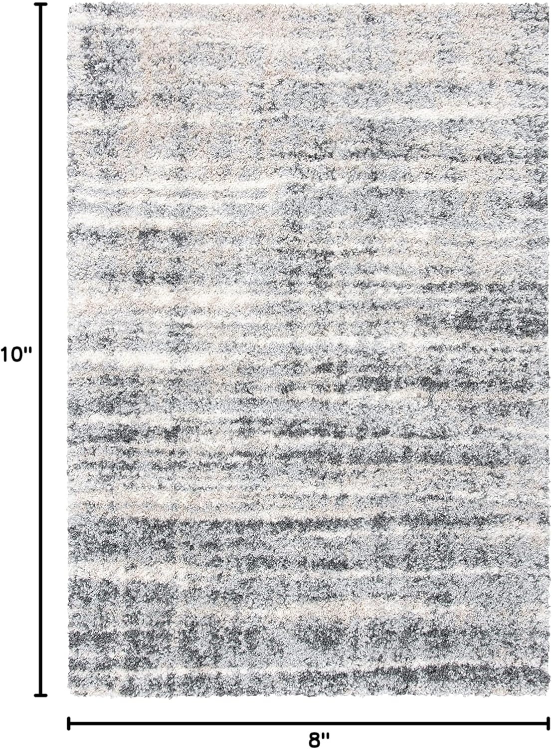 image:imageSAFAVIEH Area Rug 8x10 Fontana Shag Collection Large Grey amp Ivory Modern Design NonShedding amp Easy Cleaning Ultra Plush Thick Pile Ideal for Living Room Bedroom Dining Space FNT856G