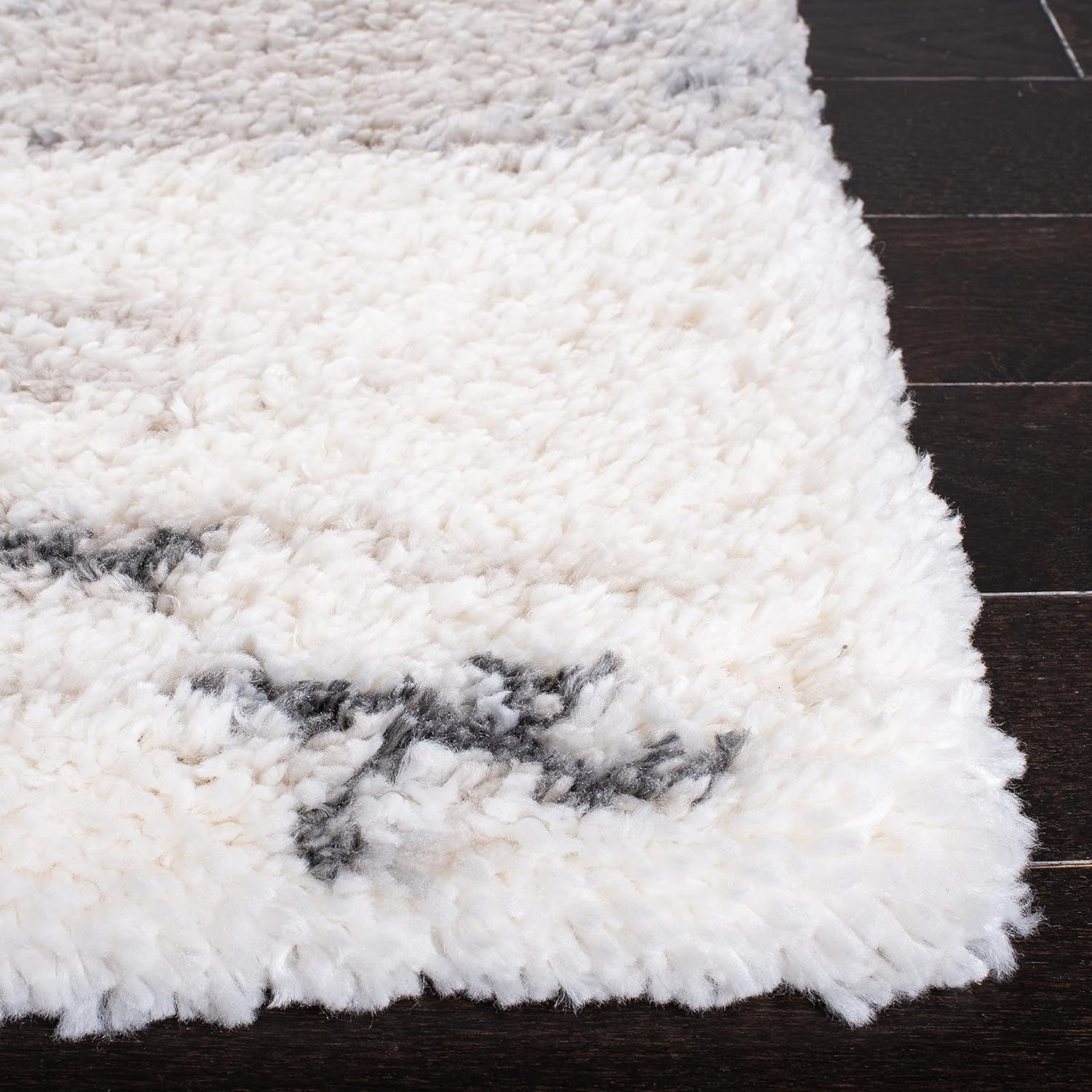 image:imageSAFAVIEH Area Rug 8x10 Fontana Shag Collection Large Grey amp Ivory Modern Design NonShedding amp Easy Cleaning Ultra Plush Thick Pile Ideal for Living Room Bedroom Dining Space FNT898FGreyIvory