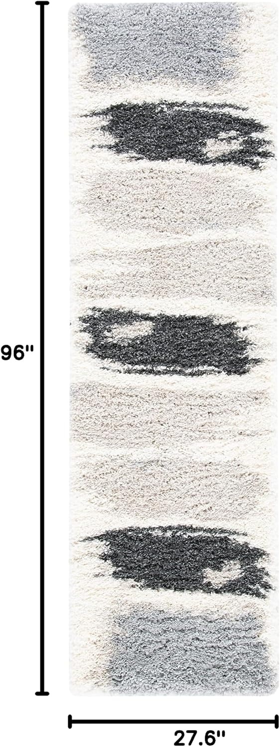 image:imageSAFAVIEH Area Rug 8x10 Fontana Shag Collection Large Grey amp Ivory Modern Design NonShedding amp Easy Cleaning Ultra Plush Thick Pile Ideal for Living Room Bedroom Dining Space FNT898FGreyIvory